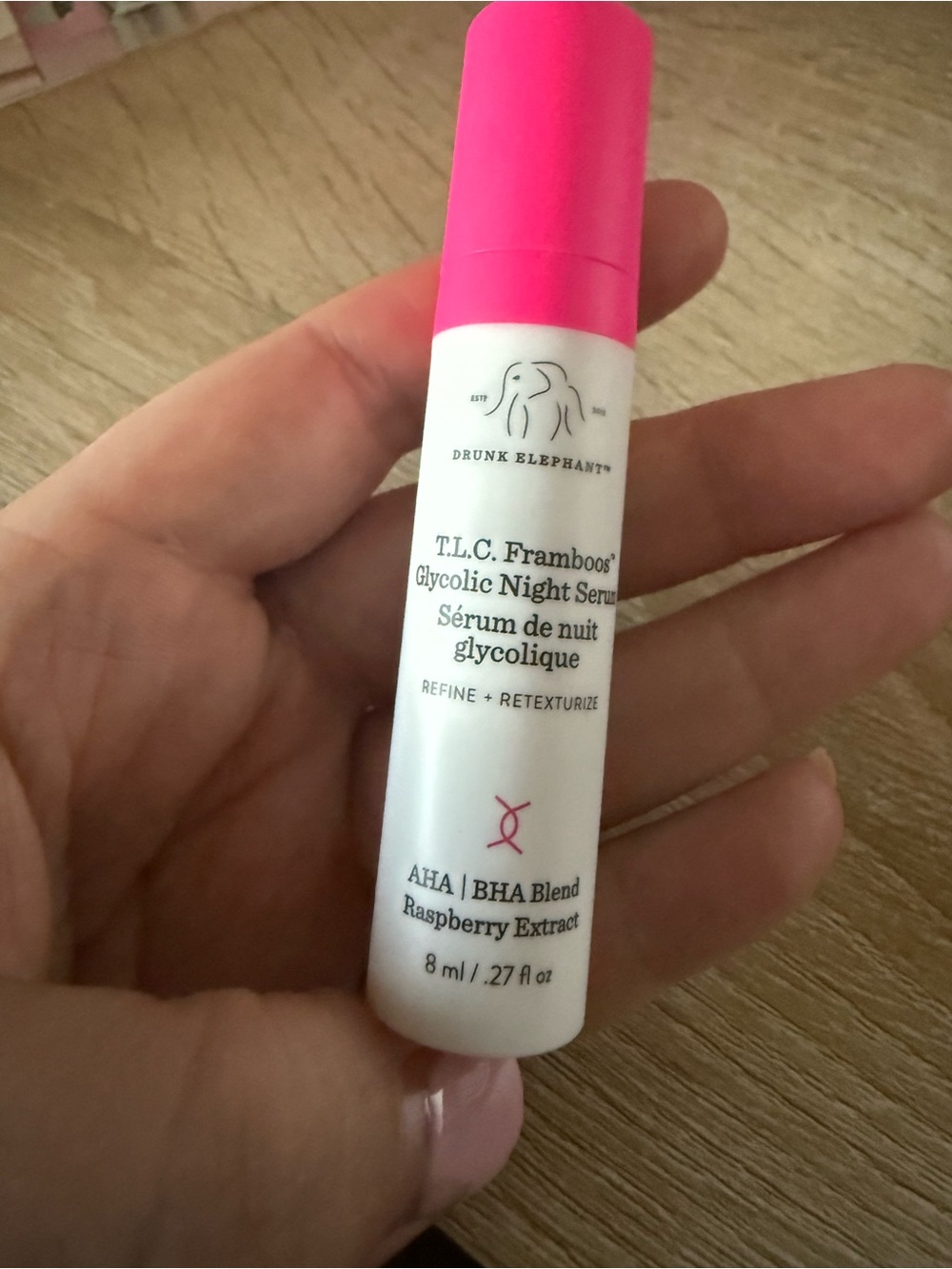Drunk Elephant T.L.C. Framboos Glycolic Night Serum 8ml - new